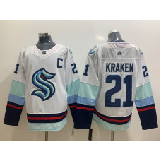 Seattle Kraken #21 Kraken White Stitched Jersey