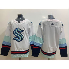 Seattle Kraken Blank White Stitched Jersey