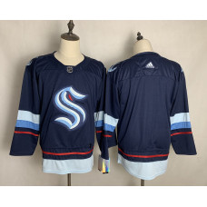 Seattle Kraken Blank Navy Blue Stitched Jersey