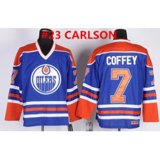 Edmonton Oilers #23 CARLSON Royal Blue Throwback CCM Jersey