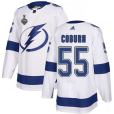 Lightning #55 Braydon Coburn White Road Authentic 2020 Stanley Cup Final Stitched Jersey