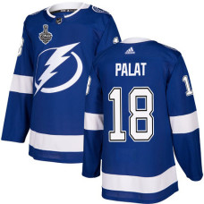 Lightning #18 Ondrej Palat Blue Home Authentic 2020 Stanley Cup Final Stitched Jersey