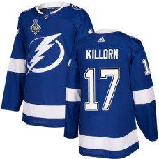 Lightning #17 Alex Killorn Blue Home Authentic 2020 Stanley Cup Final Stitched Jersey