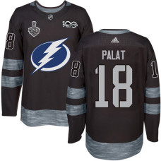 Lightning #18 Ondrej Palat Black 1917-2017 100th Anniversary 2020 Stanley Cup Final Stitched Jersey