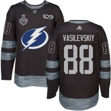 Lightning #88 Andrei Vasilevskiy Black 1917-2017 100th Anniversary 2020 Stanley Cup Final Stitched Jersey