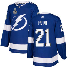 Lightning #21 Brayden Point Blue Home Authentic 2020 Stanley Cup Final Stitched Jersey