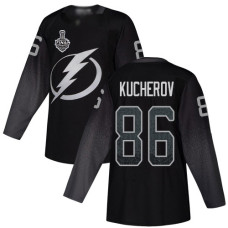 Lightning #86 Nikita Kucherov Black Alternate Authentic 2020 Stanley Cup Final Stitched Jersey