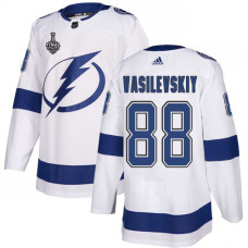 Lightning #88 Andrei Vasilevskiy White Road Authentic 2020 Stanley Cup Final Stitched Jersey