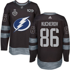 Lightning #86 Nikita Kucherov Black 1917-2017 100th Anniversary 2020 Stanley Cup Final Stitched Jersey