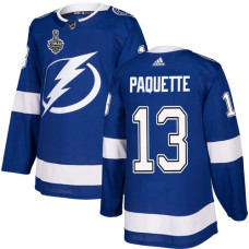 Lightning #13 Cedric Paquette Blue Home Authentic 2020 Stanley Cup Final Stitched Jersey