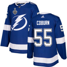 Lightning #55 Braydon Coburn Blue Home Authentic 2020 Stanley Cup Final Stitched Jersey