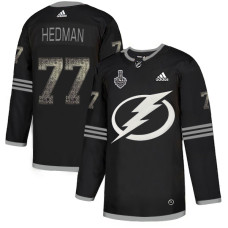 Lightning #77 Victor Hedman Black Authentic Classic 2020 Stanley Cup Final Stitched Jersey