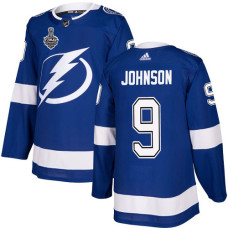 Lightning #9 Tyler Johnson Blue Home Authentic 2020 Stanley Cup Final Stitched Jersey