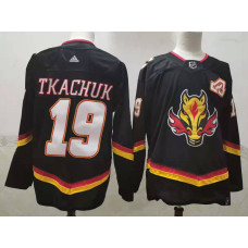 Calgary Flames #19 Matthew Tkachuk Black 2021 Retro Stitched Jersey