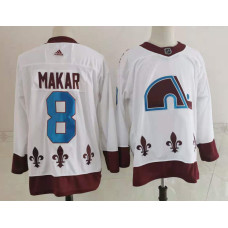 Colorado Avalanche #8 Cale Makar White Retro Stitched With Jersey 2022 Stanley Cup Champions Patch