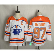 Edmonton Oilers #97 Connor McDavid White 2021 Retro Stitched Jersey