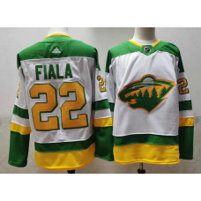 Minnesota Wild #22 Kevin Fiala 2021 White Retro Stitched Jersey