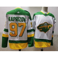 Minnesota Wild #97 Kirill Kaprizov 2021 White Retro Stitched Jersey