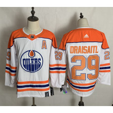 Edmonton Oilers #29 Leon Draisaitl White 2021 Retro Stitched Jersey