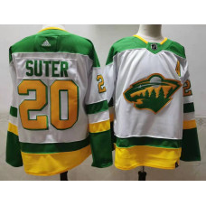 Minnesota Wild #20 Ryan Suter 2021 White Retro Stitched Jersey