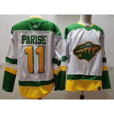 Minnesota Wild #11 Zach Parise 2021 White Retro Stitched Jersey