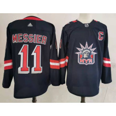 New York Rangers #11 Mark Messier Navy Blue 2020-21 Stitched Jersey