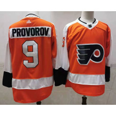 Philadelphia Flyers #9 Ivan Provorov Orange With Black Name 2020-21 Stitched Jersey