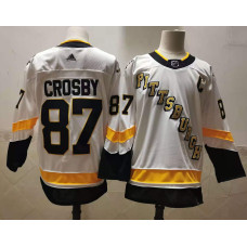 Pittsburgh Penguins #87 Sidney Crosby White 2020-21 Stitched Jersey