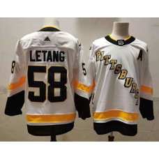 Pittsburgh Penguins #58 Kris Letang White 2020-21 Stitched Jersey