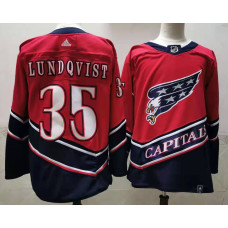 Washington Capitals #35 Henrik Lundqvist Red 2021 Retro Stitched Jersey