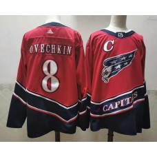 Washington Capitals #8 Alex Ovechkin Red 2021 Retro Stitched Jersey