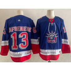 New York Rangers #13 Alexis Lafreniere Light Blue 2021 Retro Stitched Jersey