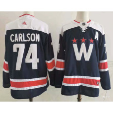 Washington Capitals #74 John Carlson NEW Navy Blue Stitched Jersey