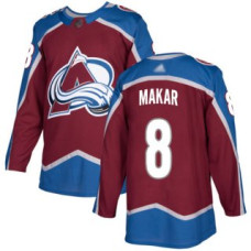 Colorado Avalanche #8 Cale Makar Burgundy Home Authentic Stitched With Jersey 2022 Stanley Cup Champions Patch