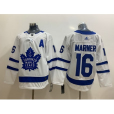 Toronto Maple Leafs #16 Mitchell Marner White With A Patch Stitched Jersey