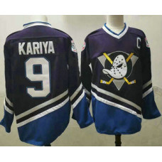 Anaheim Ducks #9 Paul Kariya 1995-96 Purple CCM Vintage Throwback Jersey