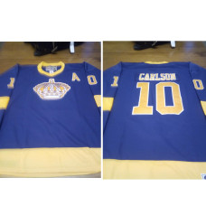 Los Angeles Kings #10 Carlson Purple Yellow CCM Throwback Jersey