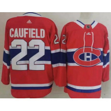 Montreal Canadiens #22 Cole Caufield Red Stitched Jersey