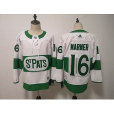 Toronto Maple Leafs #16 Mitch Marner Toronto St. Pats Road Authentic Player White Jersey