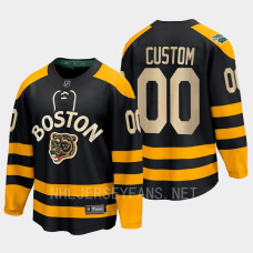 Custom Boston Bruins 2023 Winter Classic Breakaway Black Jersey