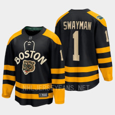 Jeremy Swayman Boston Bruins 2023 Winter Classic Breakaway Black Jersey