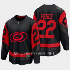 Brett Pesce #22 Carolina Hurricanes 2023 NHL Stadium Series Breakaway Player Black Jersey