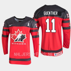 Dylan Guenther 2023 IIHF World Junior Championship Canada Jersey Red #11 Uniform