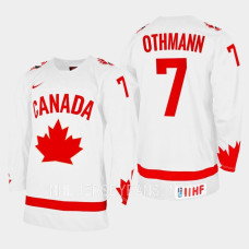 Brennan Othmann 2023 IIHF WJC Canada Hockey Jersey White #7 Uniform