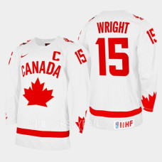 Shane Wright 2023 IIHF WJC Canada Hockey Jersey White #15 Uniform