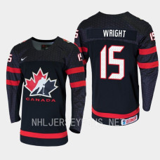 Shane Wright 2023 IIHF World Junior Champions Canada Jersey Black #15 Uniform