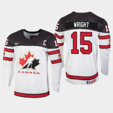 Canada #15 Shane Wright 2023 IIHF World Junior Championship White Jersey