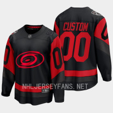 Custom #00 Carolina Hurricanes 2023 NHL Stadium Series Breakaway Black Jersey