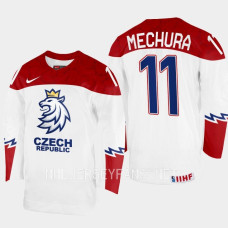 Czech Republic #11 Adam Mechura 2023 IIHF World Junior Championship White Jersey