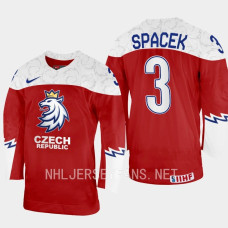 David Spacek 2023 IIHF World Junior Championship Czech Republic Jersey Red #3 Uniform